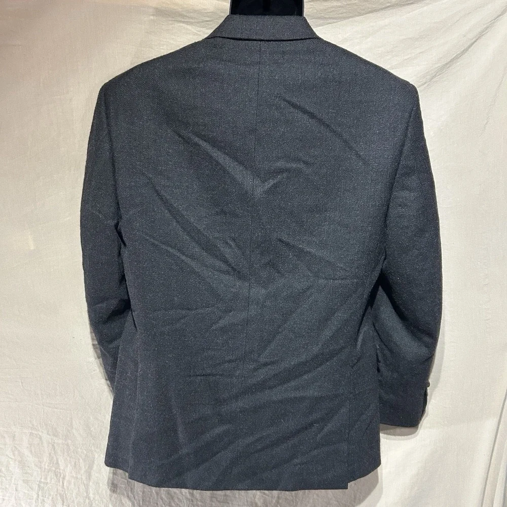Lauren Ralph Lauren Mens 38S Blazer Suit Jacket Grey 100% Wool